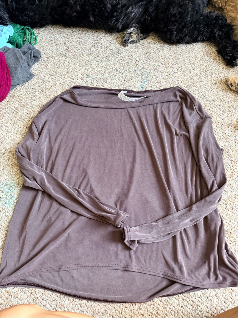 lululemon Softstreme Long Sleeve Off the Shoulder Top